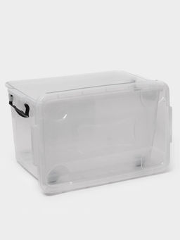 Контейнер для хранения с крышкой, 35 л, 50×31×28 см, на колёсах, прозрачный, ручки МИКС - Simaland фото 4