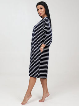 254 ХАЛАТ ЖЕНСКИЙ (Полоса тёмно-синяя) - А-дина фото 6