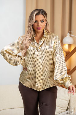 Блузка ТБ-128 горох на золотистом