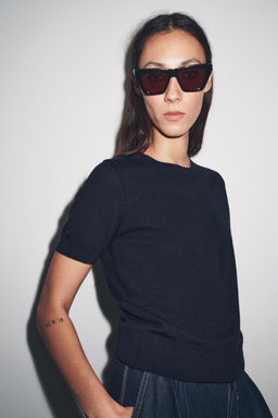 100% WOOL SHORT SLEEVE TOP - Zara фото 4