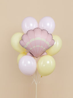 Цена за 3 шт. Воздушный шар фольгированный 26" «Морская ракушка», розовый