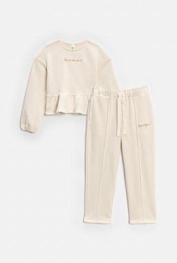 ACOOLA / Комплект детский для девочек ((1)джемпер и (2)брюки) Masindi_set крем  фото 3