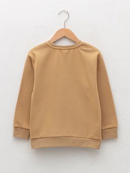 Bisiklet Yaka Bask?l? Uzun Kollu Erkek ?ocuk Sweatshirt - Waikiki фото 2