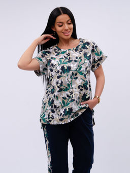 Костюм "Даниэла" цветы, трикотаж