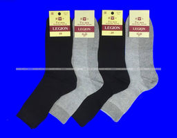 Цена за 10 пар. Легион носки мужские СЕТКА черные