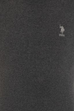 U. S. Polo Assn / Мужской базовый свитер антрацитового меланжа - U.s. polo assn фото 6