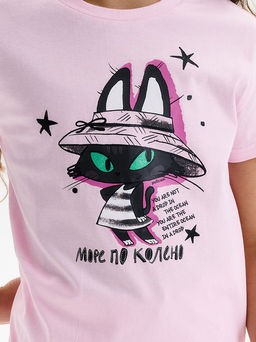 PELICAN, футболка для девочек, Светло-розовый фото 3