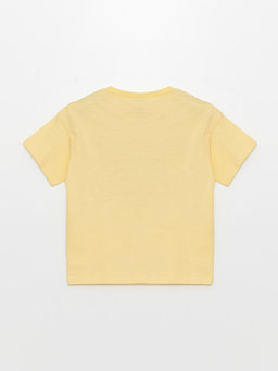 Bisiklet Yaka K?sa Kollu Winnie the Pooh Bask?l? Erkek Bebek Ti??rt - Waikiki фото 2