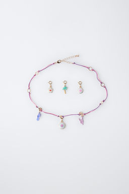 COLLAR MULTICHARMS INTERCAMBIABLES / Rosa / Lila - Zara фото 4