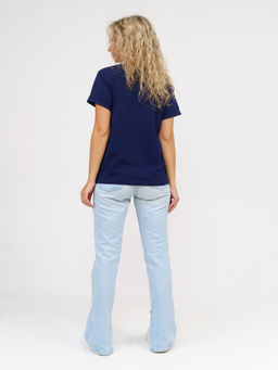 Футболка Хлопок 95%, лайкра 5% Классика аква - Ивассорти фото 93