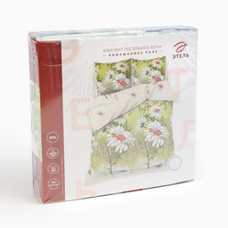 Постельное бельё Этель дуэт Ромашковое поле 143х215 см - 2 шт, 240х220 см, 70х70 см - 2 шт., 100% хлопок, бязь 125 г/м  фото 5
