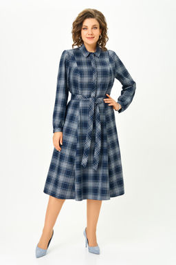 Платье ДаЛи 5520.1 синяя клетка