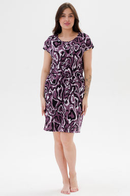 Платье женское домашнее из кулирки Лана палитра лила макси - Амадэль фото 3