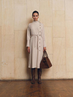 Платье с поясом 512.050112/Св.серый