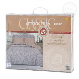 Эдит Евро/Пододеяльник (молния): 1 шт.- 220*200; Простыня: 1 шт.- 260*240; Наволочка: 2 шт.- 70*70; Наволочка: 2 шт.- 50*70 Велюр Классик - Артпостель фото 7