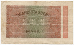 Банкнота 20000 марок 1923 года Германия