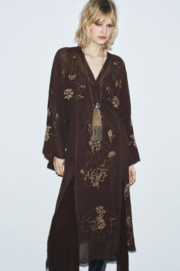 ZW COLLECTION LIMITED EDITION EMBROIDERED DRESS WITH BEADS - Zara фото 5