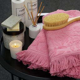 Набор махровых полотенец VERSAL 2 шт. (50х90 - 1 шт., 70х140 - 1шт.), 100% хлопок, 450 гр./кв.м. Сирень - Традиция фото 3