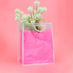 Пакет ПП с вырубной ручкой, прозрачный, 36×30×13 см, белый