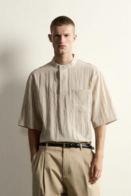 CAMISA POLO FLUIDA / Beige - Zara фото 2
