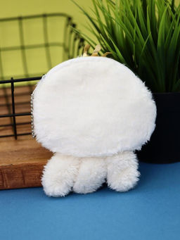 Кошелёк плюшевый "White octopus", white (10*12 см)