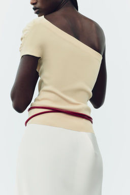 DRAPED KNIT ASYMMETRIC TOP - Zara фото 11