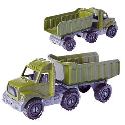 Машинка Тягач "Бизон" с прицепом Военный