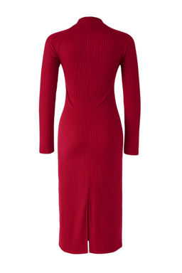 TRENDYOLMILLA Bordo Duz Y?rtmacl? Midi Bodycone/Vucuda Oturan Fitilli Esnek Orme Elbise TWOAW25EL00568  фото 17