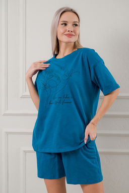 Пижама женская из кулирки Дива бирюза - Амадэль фото 3