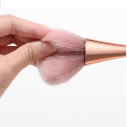 Nail Art Кисть для пудры и румян, розовое золото  фото 8