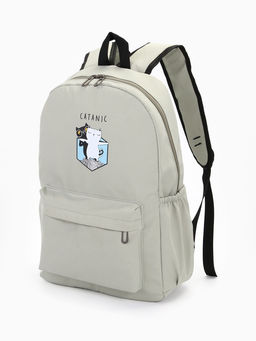 Рюкзак школьный на молнии, с карманами, с принтом, размер 30?12?43 см, розовый