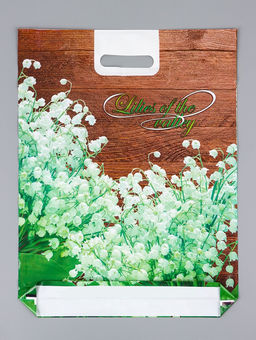 Цена за 25 шт. Пакет Ландыш, полиэтиленовый с вырубной ручкой 38?47 см, 60 мкм