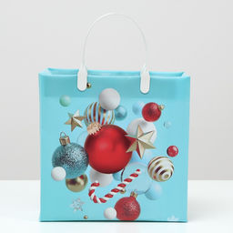 Цена за 2 шт. Пакет новогодний Шарики с карамелью, мягкий пластик, 26?24 см, 140 мкм - Simaland фото 2