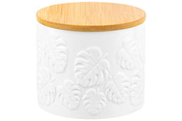 Банка д/хранения 800 мл 12*12*10,5 см Тропики с дер. крышк. с сил. упл. - Elan gallery фото 6