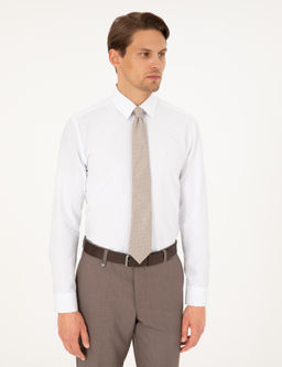 Beyaz Slim Fit Uzun Kollu Basic G_mlek - Pierre cardin фото 3