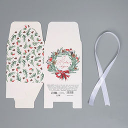 Цена за 3 шт. Коробка подарочная новогодняя складная «С Новым годом», 12×12×12 см