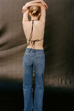 TRF RIPPED WIDE-LEG MID-WAIST JEANS - Zara фото 2