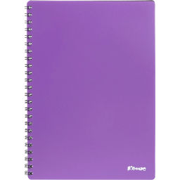Бизнес-тетрадь Комус А5 60л, кл., обл.пластик, спираль, фиолет.Classic  фото 2