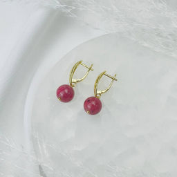 Серьги из Родонита