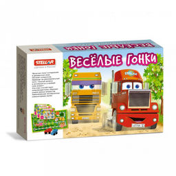 Настольная игра №33 "Веселые гонки" 22х14х4,5см, полистирол, картонная коробка в ту пленке, "Stellar" (Россия)