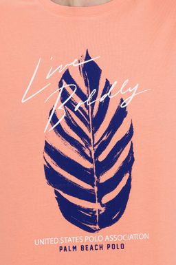 U. S. Polo Assn Мужская футболка с круглым вырезом лососевого цвета - U.s. polo assn фото 6