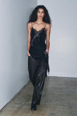 ZW COLLECTION BALLOON LEATHER EFFECT TROUSERS