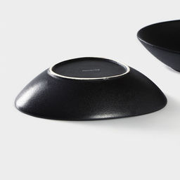 Тарелки глубокие Magistro Carbon, 17.5×15 см, набор 2 шт., фарфор, чёрные
