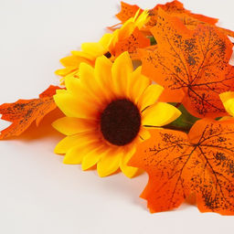 Карнавальный набор «Осенние цветы»: венок с подсолнухами и брошь