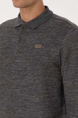 Erkek Gri Melanj Basic Sweatshirt - U.s. polo assn фото 7