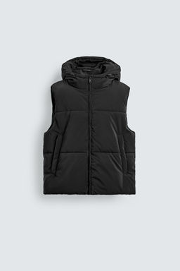 RUBBERISED PUFFER GILET
