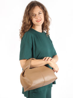 LACCOMA сумка НИ966-хаки натуральная кожа