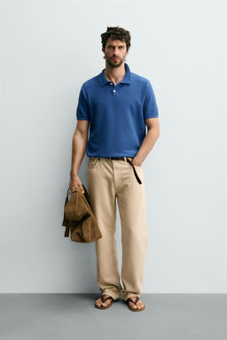 POLO PUNTO REGULAR FIT ESTRUCTURA / Azul?n