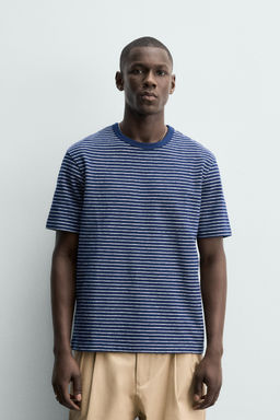 CAMISETA JACQUARD RAYAS / Azul / Blanco - Zara фото 2