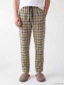 Regular Fit Ekose Erkek Pijama Alt